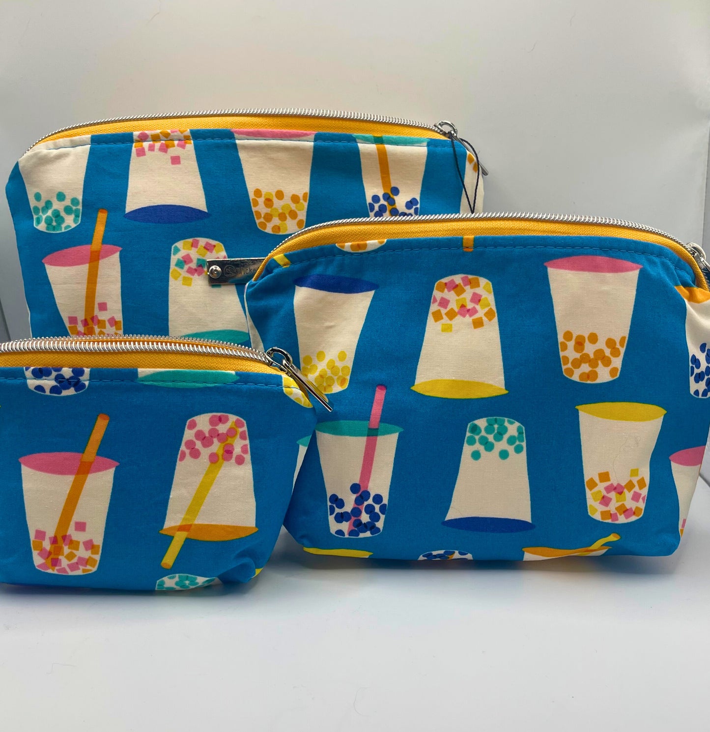 Set of 3 Zipper Pouches- Bottoms Up!