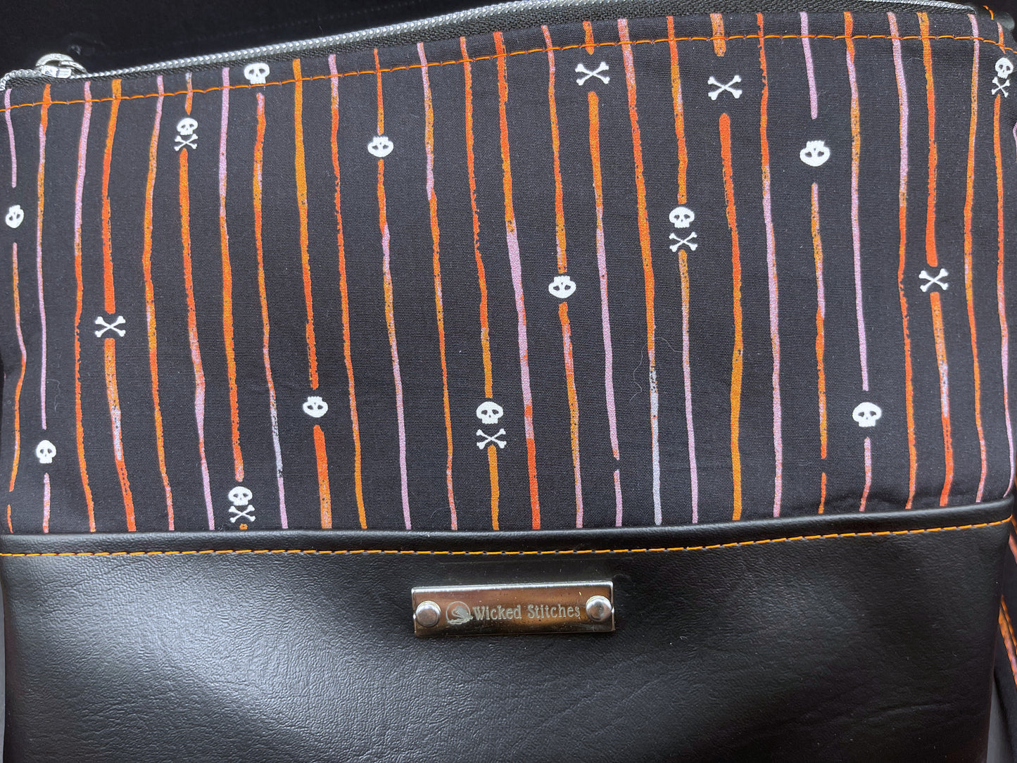 Alyssa Crossbody- Skulls and Stripes