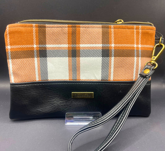 Artemis Wristlet- Orange You Glad it's not Plaid?