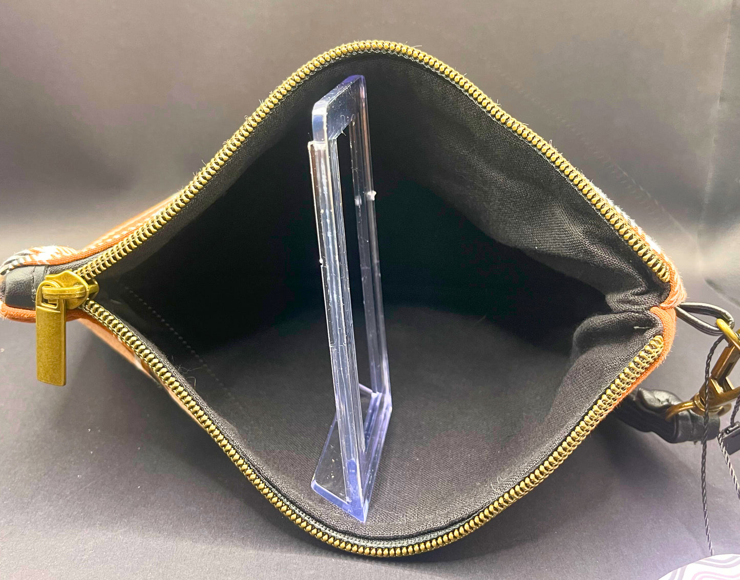 Artemis Wristlet- Orange You Glad it's not Plaid?