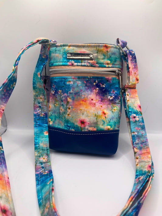 Iris Phone Sling- Flowers in Watercolor