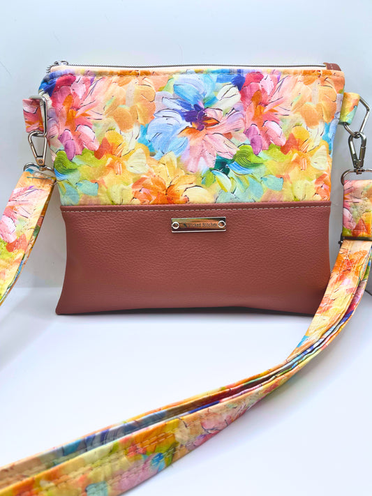 Alyssa Crossbody- Pastel Blooms