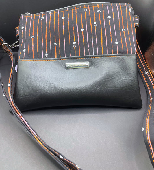 Alyssa Crossbody- Skulls and Stripes