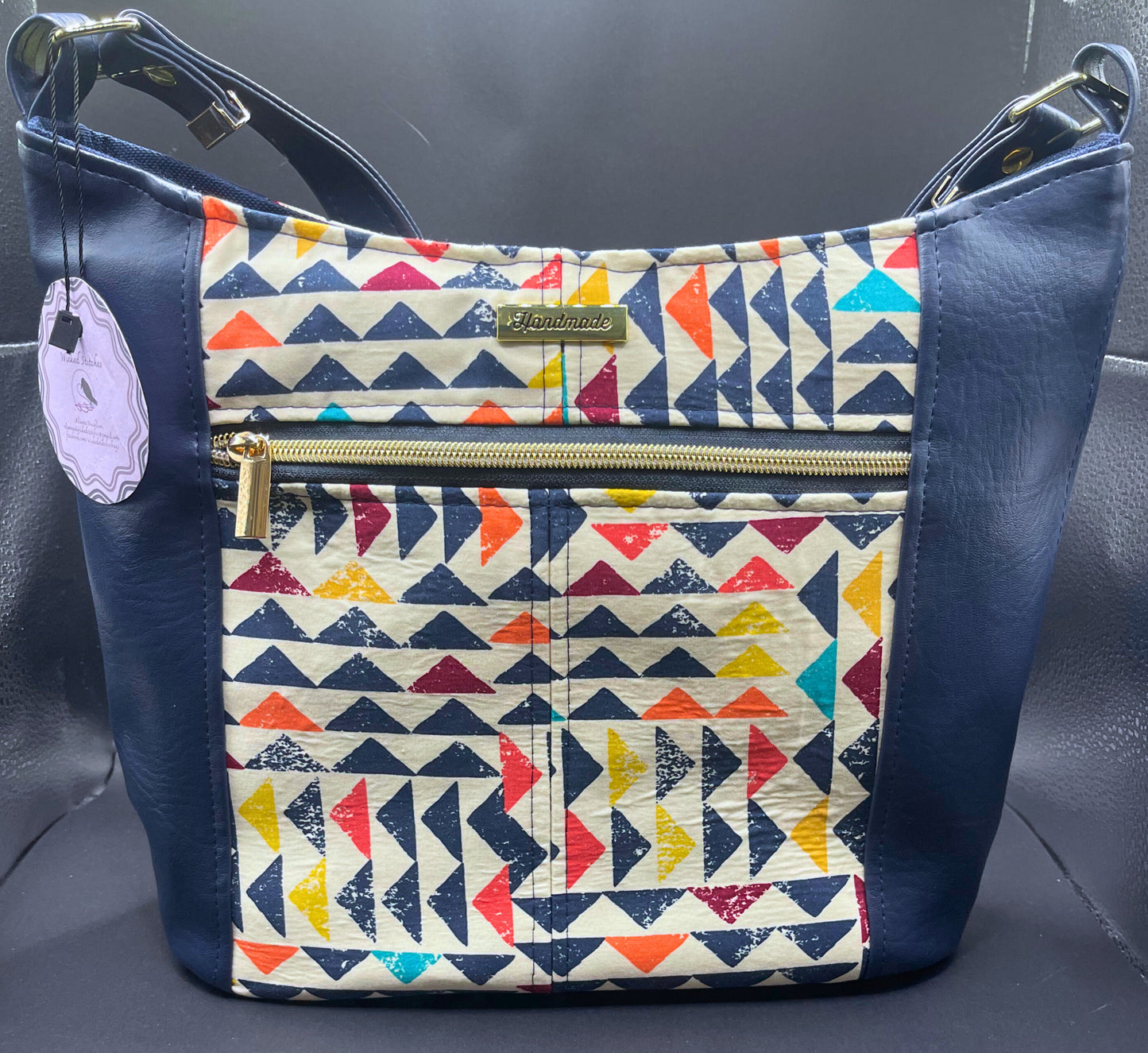 Small Devana Hobo Bag- A Triangle in Time