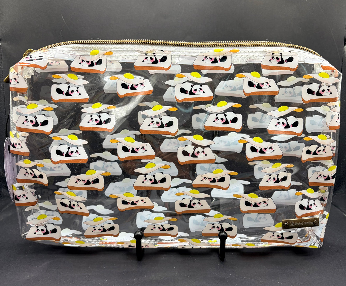 Jelly Pouch- Clear Panda Lg.