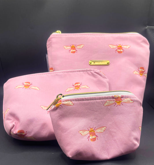 Set of Three Zipper Pouches- The Bees Knees