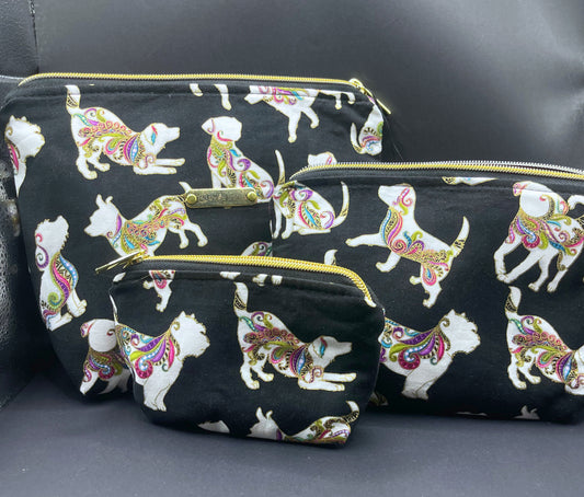 Set of Three Zipper Pouches- the Doggone Best