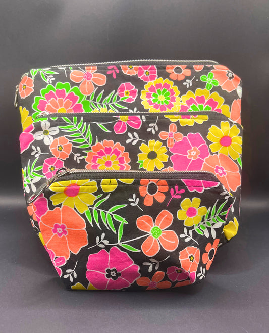 Set of Three Zipper Pouches- Acid Trip